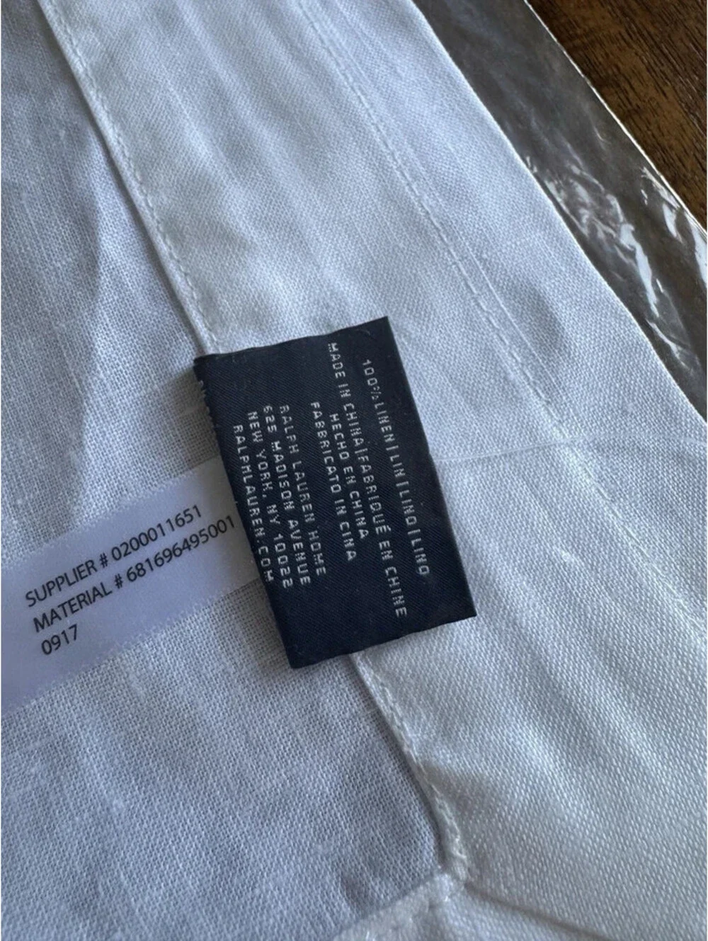 Set Of 4 Ralph Lauren White Tuxedo Pleat Placemats 100% Linen